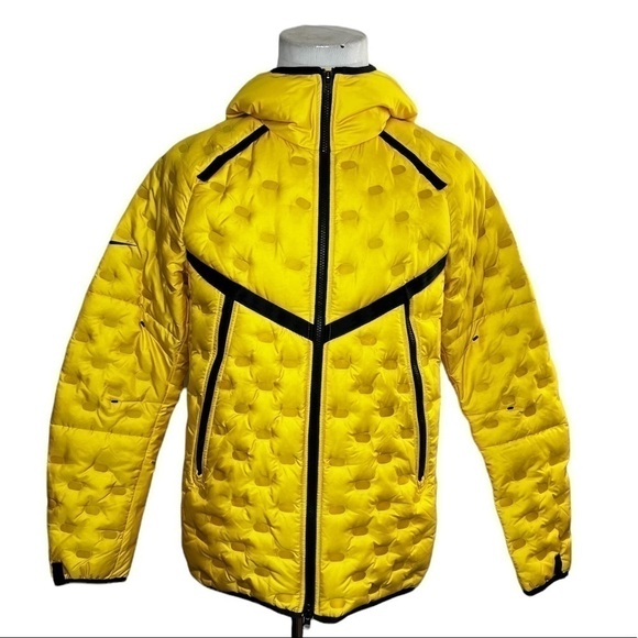 Nike Sportswear Yellow Tech Pack Goose Down Filled Puffer Hooded Jacket - Picture 1 of 16